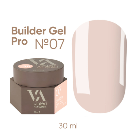 Гель моделюючий Valeri Builder Gel Pro (new collection) №07 30 мл