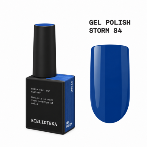 Гель-лак Biblioteka Duo №84 Storm Приглушений сірувато-синій 10 мл
