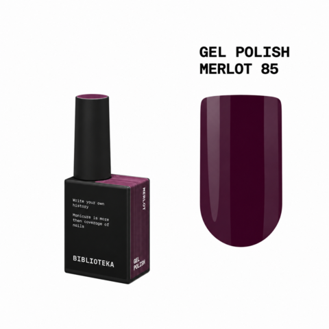 Гель-лак Biblioteka Duo №85 Merlot Глибокий темно-бордовий 10 мл
