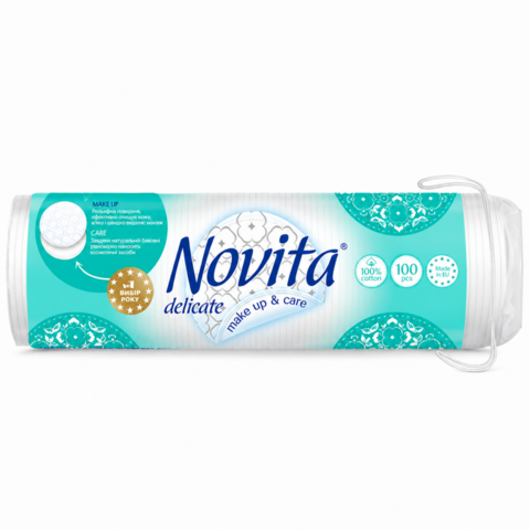 Диски ватні косметичні Novita Delicate 100 шт/уп