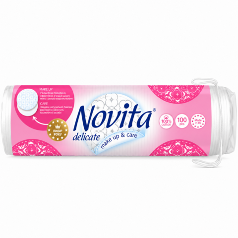 Диски ватні косметичні Novita Soft 100 шт/уп