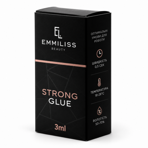 Клей для наращивания ресниц Emmiliss Strong 0.5 с 3 мл прозрачный