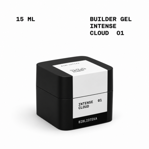 Гель моделюючий Biblioteka Builder Gel Intense №01 Cloud Сіро-молочний 15 мл