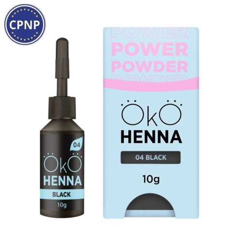 Хна для брів OKO Power Powder №04 10 г, black УЦІНКА термін придатності до 11.2026