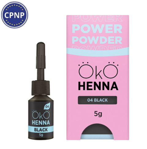 Хна для брів OKO Power Powder №04 5 г, black УЦІНКА термін придатності до 11.2026