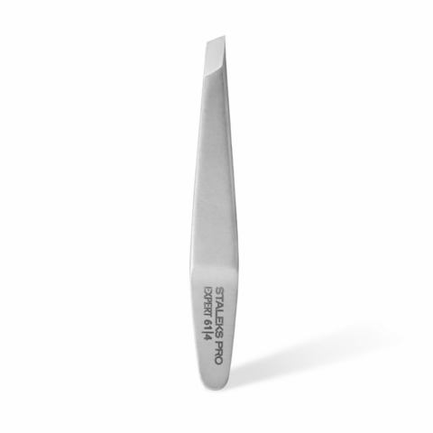 Пинцет для бровей Staleks Expert 61 TYPE 4 узкие скошенные кромки