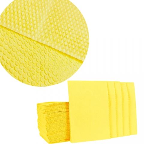 Серветки водонепроникні Panni Mlada™ тришарові 33х41см (50 шт/пач) з ламінованого паперу, жовті
