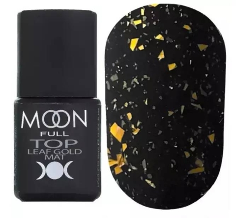Топ без липкого слоя Moon Full Leaf gold mat, 8 мл