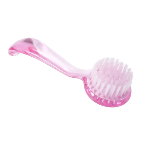 Щітка кругла з ручкою для видалення пилу, рожева