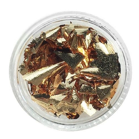 Фольга жата для дизайну нігтів, рожево-золота