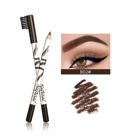 Карандаш для бровей Menow Natural Eyeliner №2, темно-коричневый