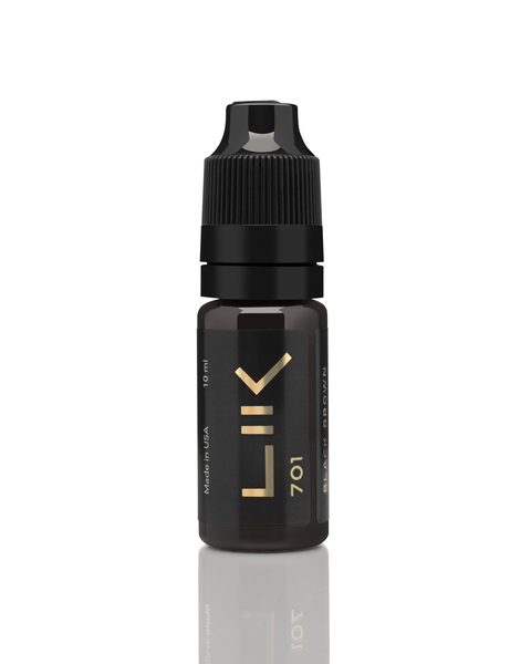 Пигмент Lik Brows 701 Black Brown для перманентного макияжа, 10  мл