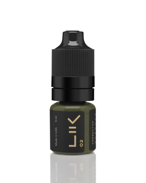 Пигмент Lik Corrector 02 Olive для перманентного макияжа, 5 мл