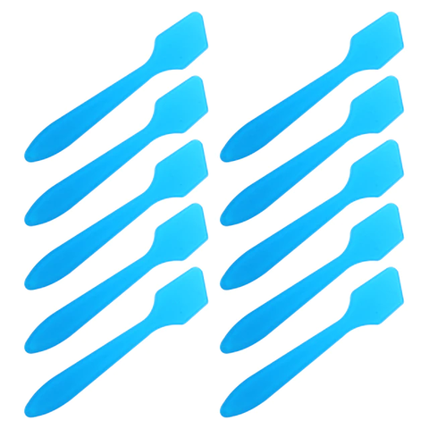 Ложка-шпатель для перемешивания пластиковая, голубая