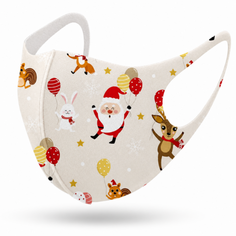 Маска Пітта багаторазова новорічна, коричнева