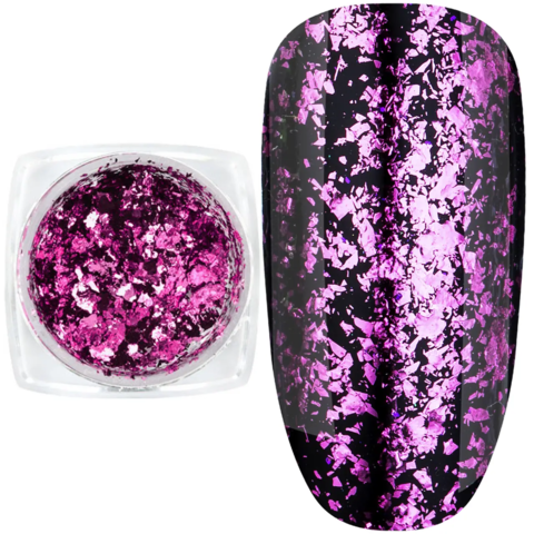 Хлопья для декора, ярко-розовые