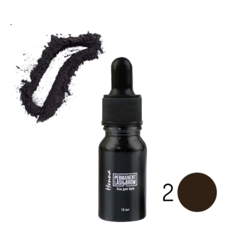 Хна Permanent lash&brow №2 темно-коричнева, 10  мл