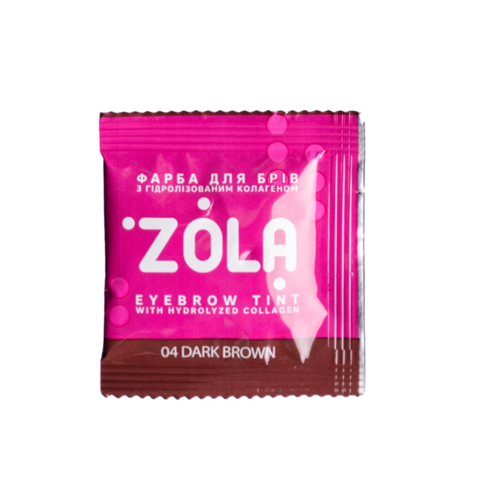 Фарба для брів Zola 04 Dark brown 5 мл + окислювач 5 мл
