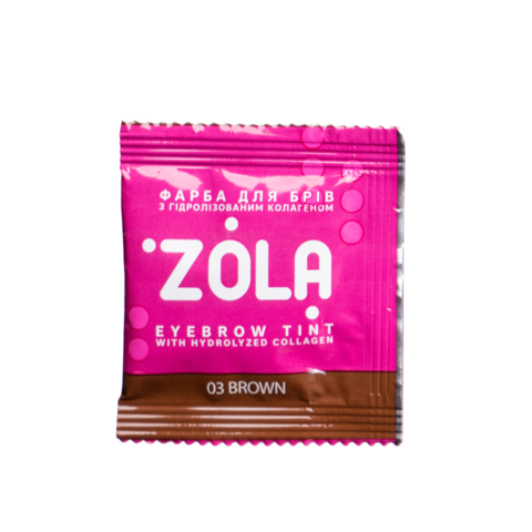 Краска для бровей Zola 03 Brown 5 мл + окислитель 5 мл