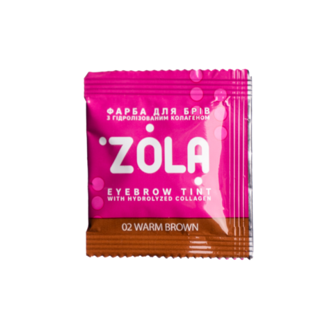 Фарба для брів Zola 02 Warm brown 5 мл + окислювач 5 мл