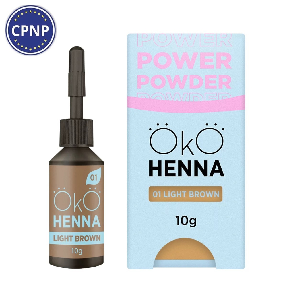 Хна для брів OKO Power Powder №01 10 г, light brown