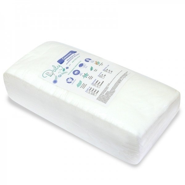 Салфетки в пачке Doily® 30х20 см из спанлейса 40 г / м2 (100 шт / пач). Текстура: сетка