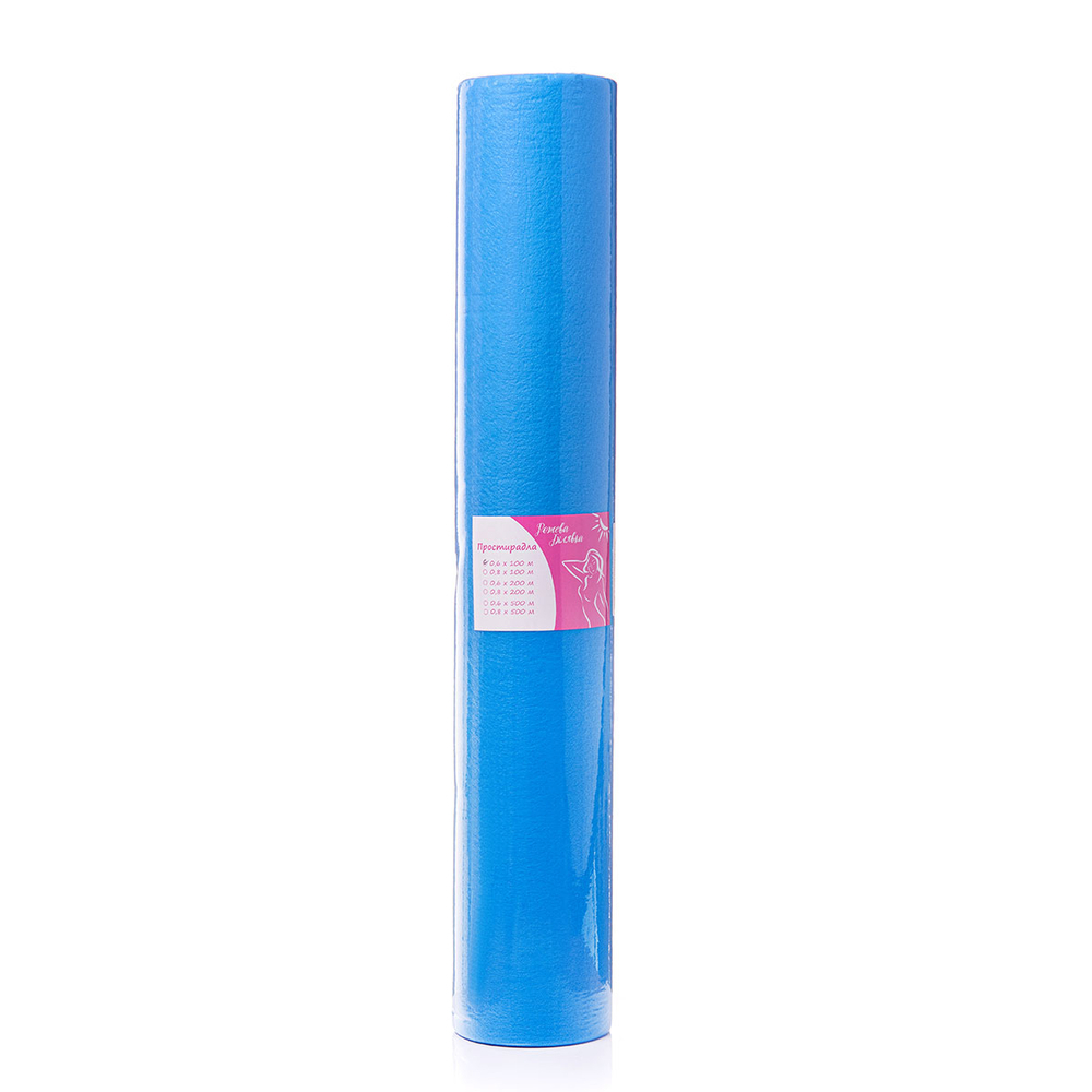 Простирадла "Рожева Білявка" 0,6х100 м зі спанбонду (1 рул), блакитні