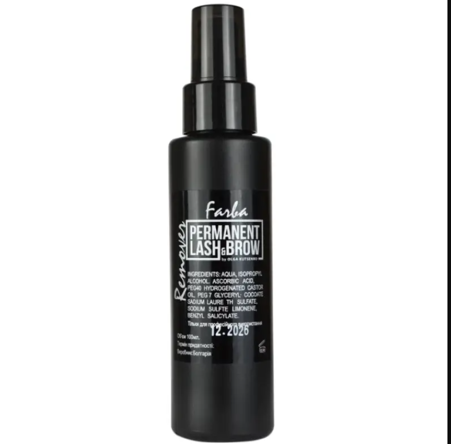 Ремувер для видалення фарби Permanent lash&brow, 100  мл, фото 1