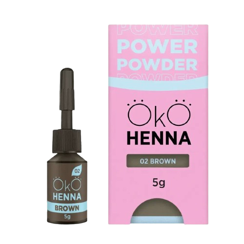 Хна для бровей OKO Power Powder №02 5 г, brown