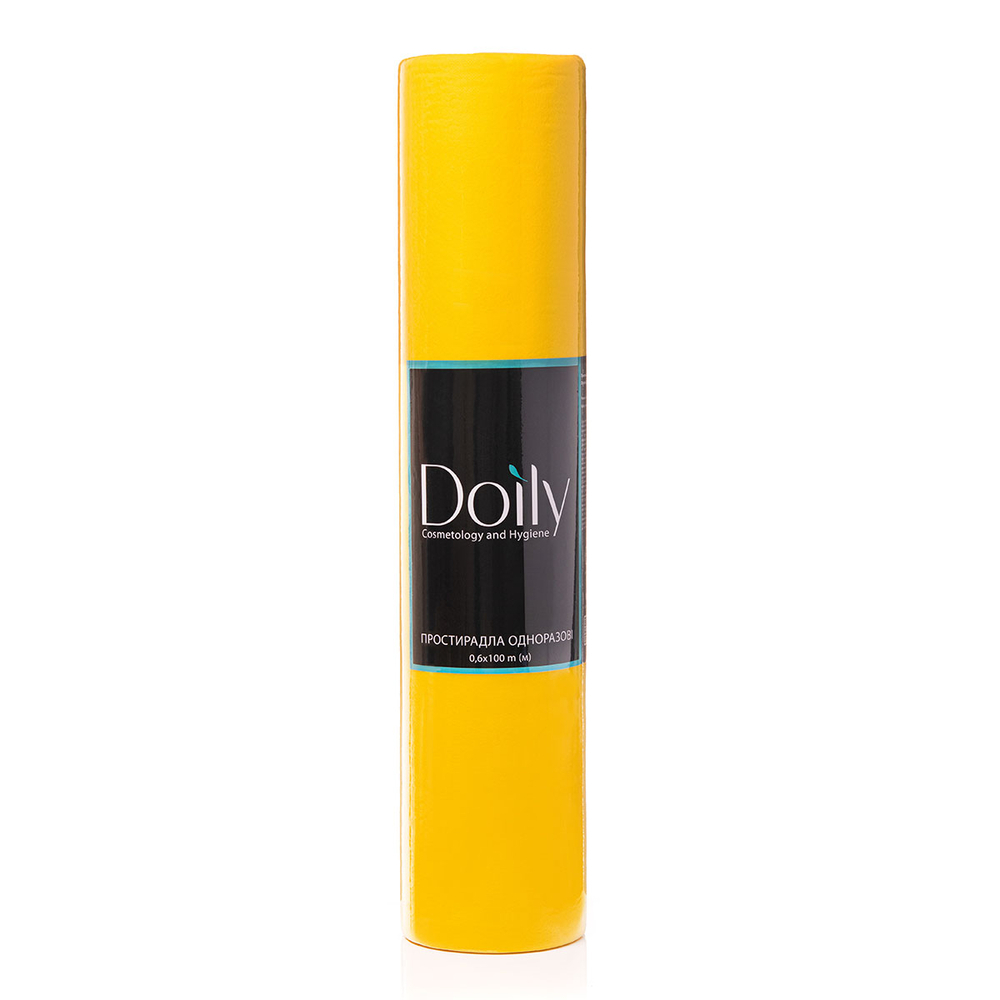 Простыни Doily® 0,6х100м из спанбонда (1 рул). Желтые