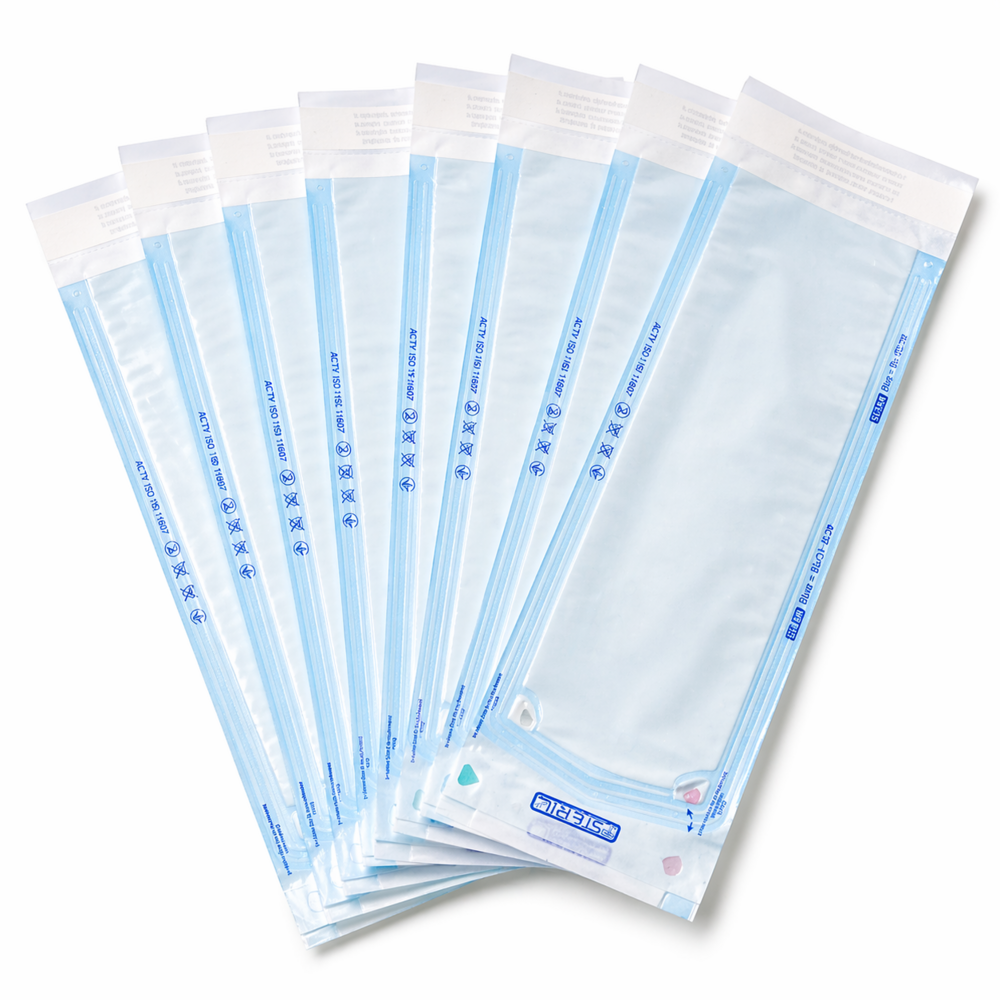 Пакети для стерилізації парою ProSteril, 90*230 СS, комбіновані прозорі (200шт/уп), фото 3