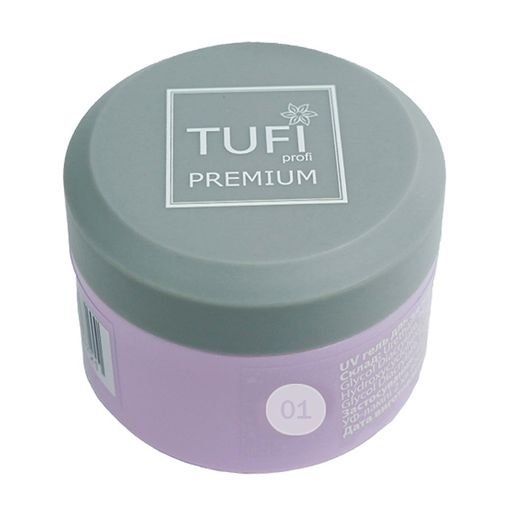 Гель моделирующий TUFI profi Premium Builder Gel №01 Milky UV, 15 г