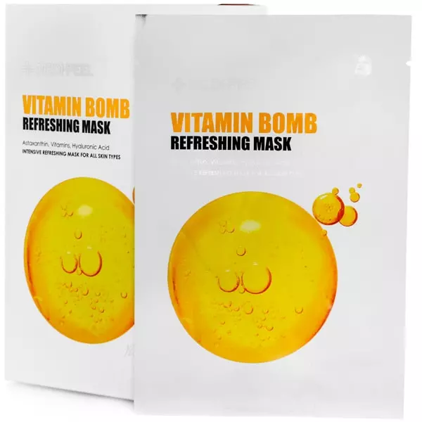 Маска тканинна для обличчя вітамінна з ніацинамідом Medi Peel Vitamin Bomb Refreshing Mask, 25 мл