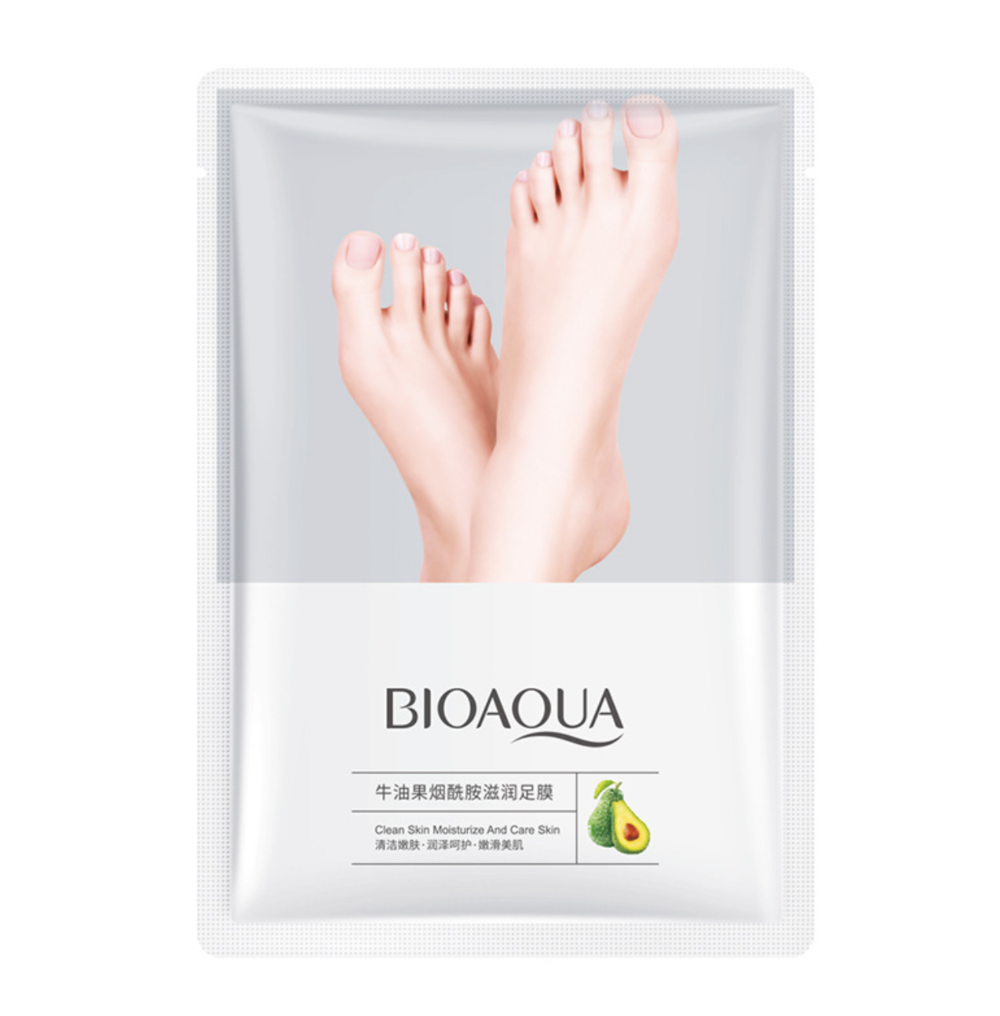 Маска-носки для ног с экстрактом авокадо Bioaqua Avocado Niacinamide Moisturizing Foot Mask, 35 г