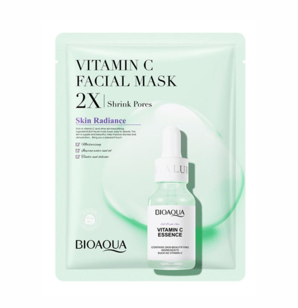 Маска для обличчя p вітаміном С Bioaqua Vitamin C 2X Shrink Pores Facial Mask, 30 г