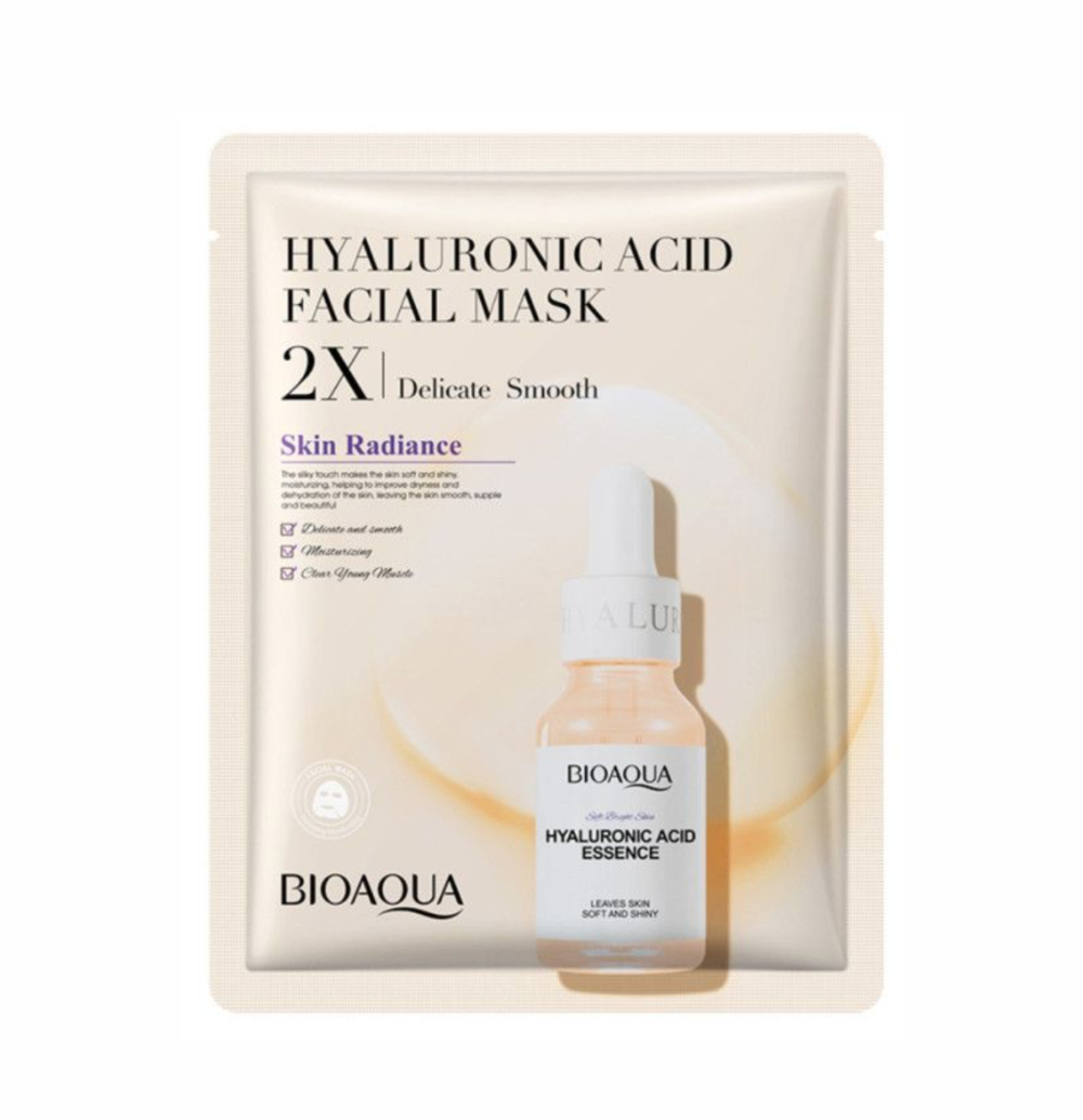 Маска для обличчя з гіалуроновою кислотою Bioaqua Hyaluronic Acid 2X Delicate Smooth, 30 г