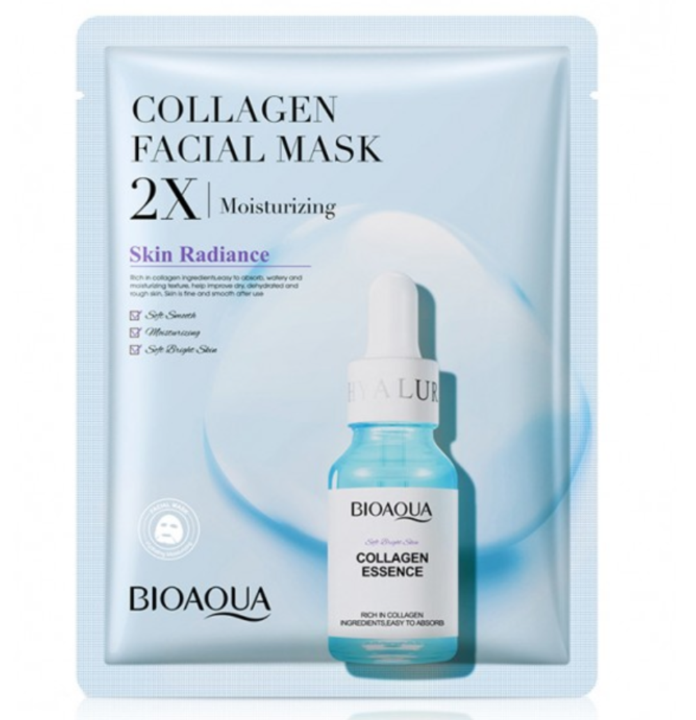 Маска для обличчя з колагеном Bioaqua Collagen 2X Moisturizing Facial Mask , 30 г