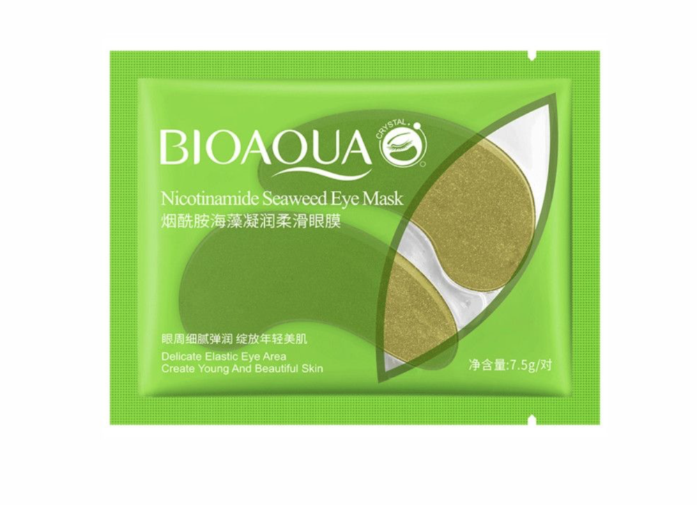 Патчі гідрогелеві для очей та водоростями Bioaqua Nicotinamide Seaweed Eye Mask, 7.5 г