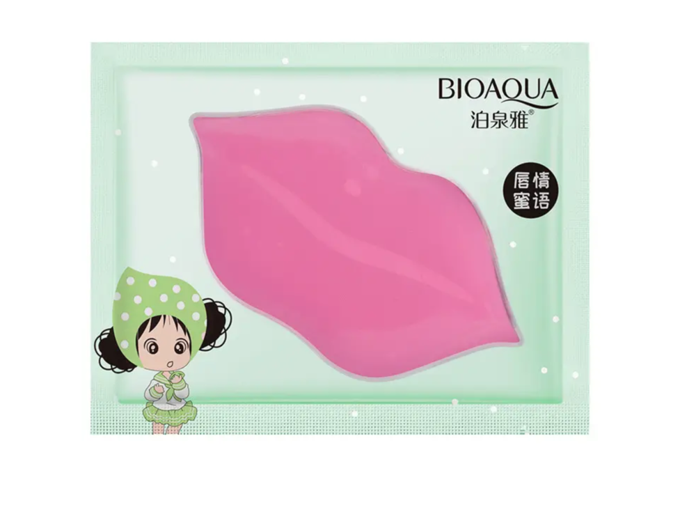 Маска гідрогелева зволожуюча для губ з екстрактом лайма Bioaqua Lemon Water Moisturizing Lip Mask, 8 г