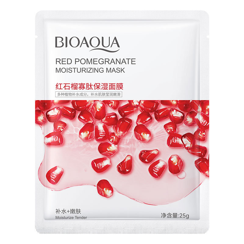 Маска для обличчя зволожуюча з екстрактом гранату Bioaqua Red Pomegranate Moisturizing Mask, 25 г