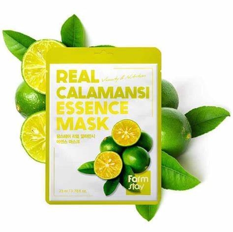 Маска тканевая витаминная с экстрактом каламанси Farmstay Real Calamansi Essence Mask, 23 мл