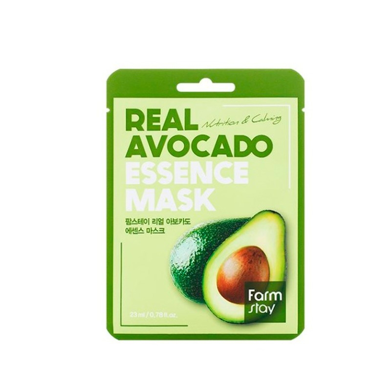 Маска тканинна зволожуюча з екстрактом авокадо Farmstay Real Avocado Essence Mask, 23 мл