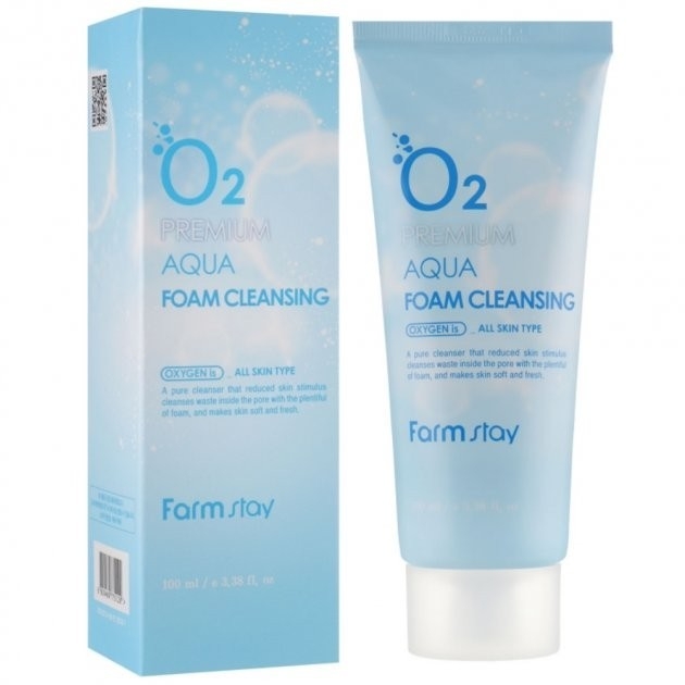 Пенка для умывания кислородная FarmStay O2 Premium Aqua Foam Cleansing, 100 мл