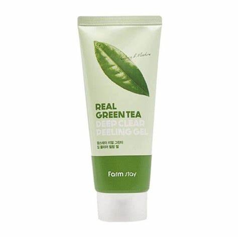 Пилинг-скатка с экстрактом зеленого чая FarmStay Real Green Tea Deep Clear Peeling Gel, 100 мл