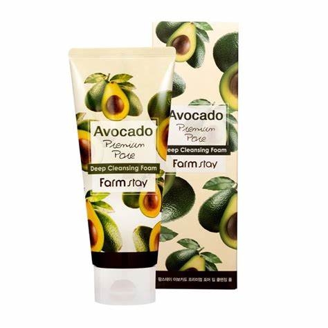 Пінка для вмивання пом'якшуюча авокадо з екстрактом Farmstay Avocado Premium Pore Deep Cleansing Foam, 180 мл