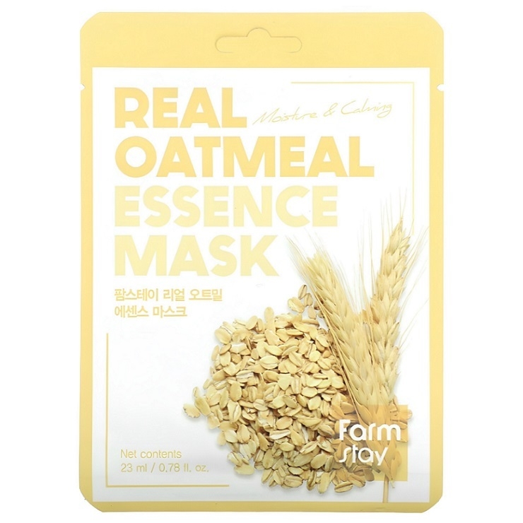 Маска тканинна для обличчя з екстрактом вівса FarmStay Real Oatmeal Essence Mask, 23 мл