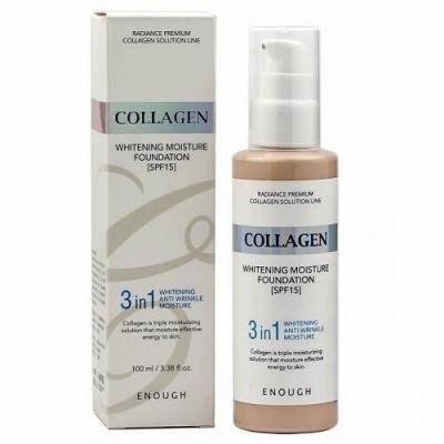 Тональное основание с коллагеном Enough 3 в 1 Collagen Whitening Moisture Foundation №23, 100 мл