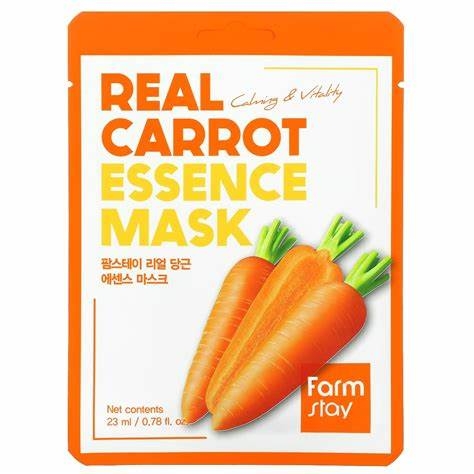 Маска тканевая с экстрактом моркови FarmStay Real Carrot Essence Mask, 23 мл