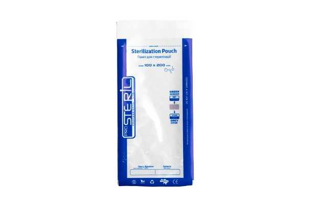 Пакеты для стерилизации ProSteril, 100*200 СP W, комбинированные прозрачные, универсальные (100шт/уп), фото 1