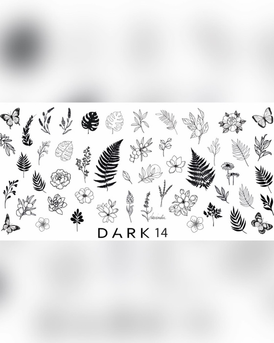 Трафарет для стемпінгу Dark №14